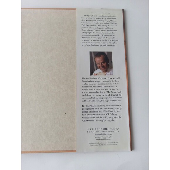 Wolfgang Puck Makes It Easy (2004 Hardcover, Rutledge Hill Press) - Picture 15 of 16